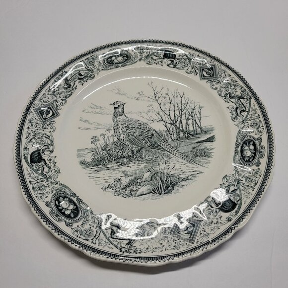 Vintage Masons Game Birds The Pheasant Ironstone Plate Made in England 10" Wide - Picture 1 of 5
